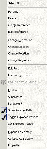 KeyCreator Drafting Assembly Local Reference Context Menu 2