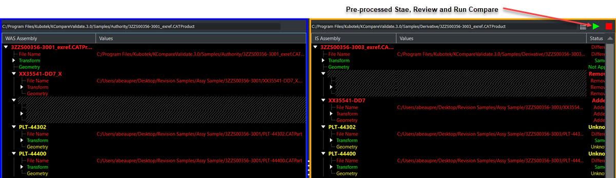 KCompare Revision Assembly Compare Preprocess Review