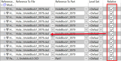 KeyCreator Assembly Make Relative example