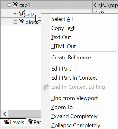 KeyCreator Prime Assembly right click Nested Reference