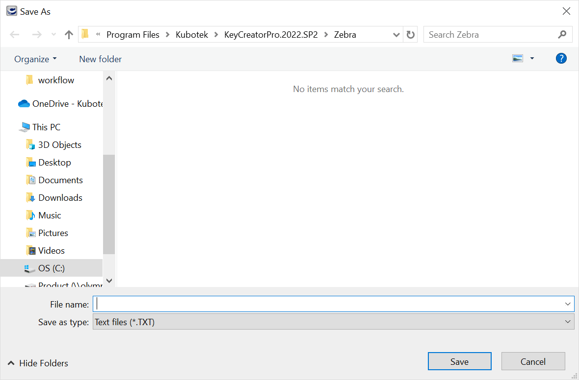 KeyCreator Assembly Export Hierarchy