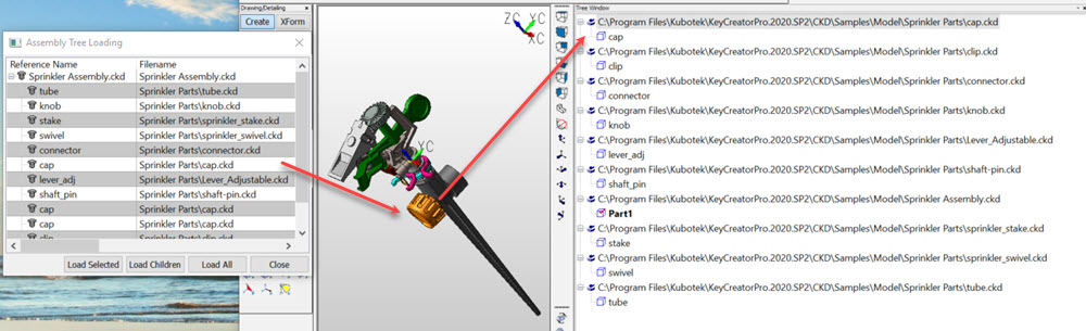 KeyCreator Drafting Assembly example