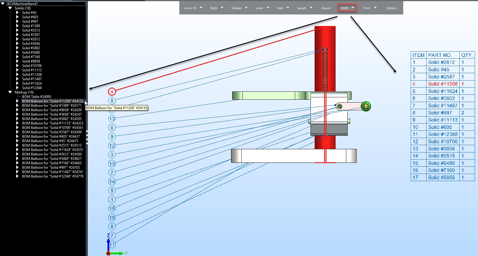 K-Display View BOM Example