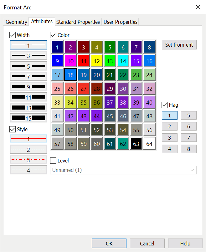 KeyCreator Context Menu Format Arc Attributes