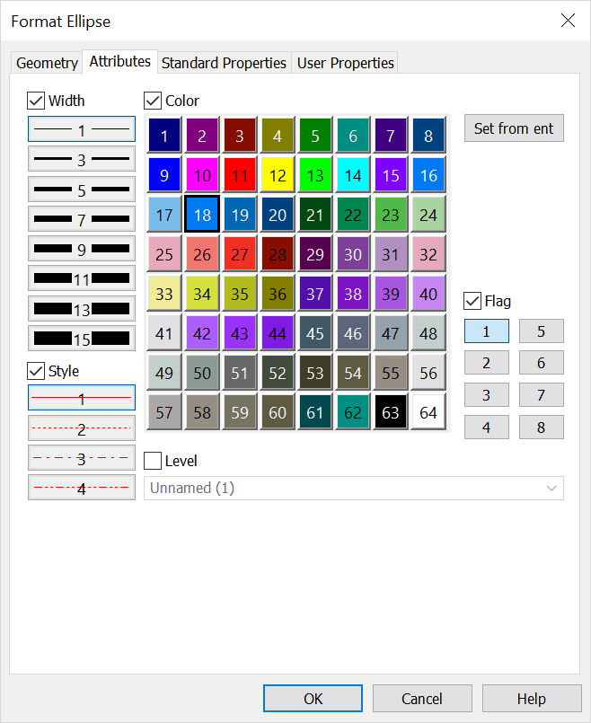 KeyCreator Pro Context Menu Format Ellipse Attributes