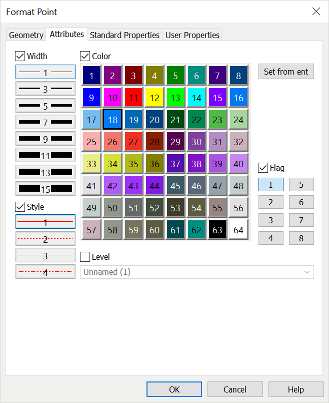 KeyCreator Context Menu Format Point Attributes