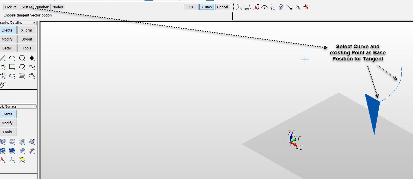 KeyCreator Pro Create Plane Normal to Curve Example