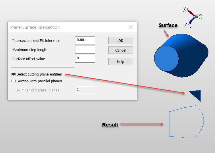 KeyCreator Pro Create Spline Plane Surface Intersection