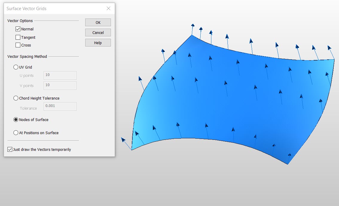 KeyCreator Pro Create Vector Surface Grid example