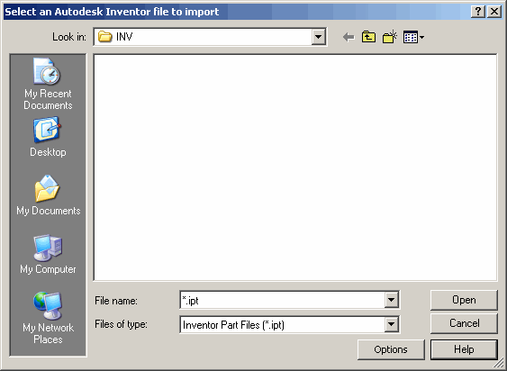 KeyCreator Prime File Import Inventor dialog