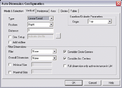 KeyCreator Detail Auto Dimension Vertical