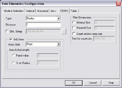 KeyCreator Detail Auto Dimension Circles