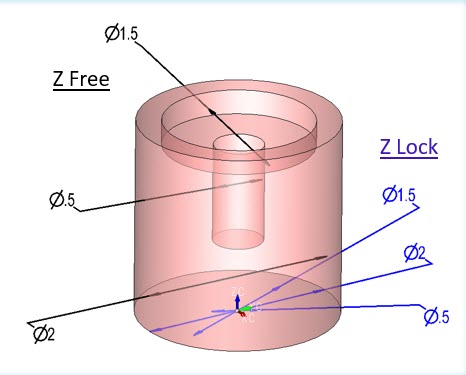 KeyCreator Pro Detail Radial and Diameter Placement example