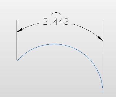 KeyCreator Pro Detail Radial Arc Length ANSI