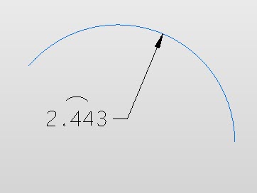 KeyCreator Drafting Detail Arc Length Radial