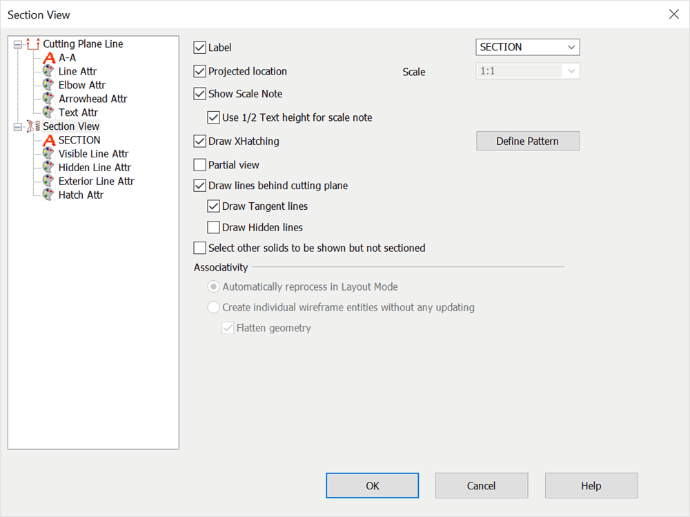 KeyCreator Pro Detail Section View Dialog Options