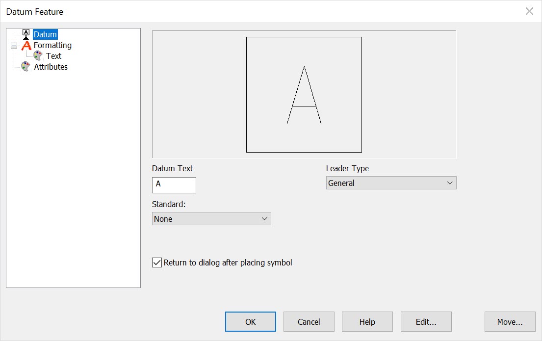 KeyCreator Drafting Detail Tolerance Symbol Datum Feature