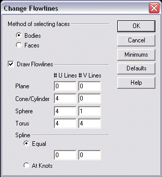 KeyCreator Drafting Set Flow Lines options