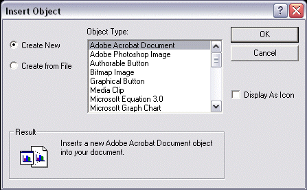 KeyCreator OLE Dialog Options