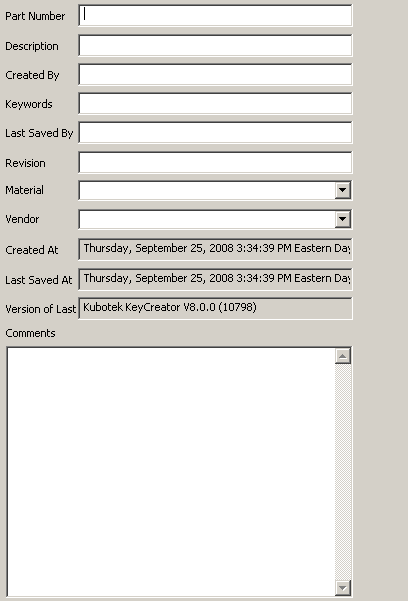 KeyCreator Prime File Properties Part User