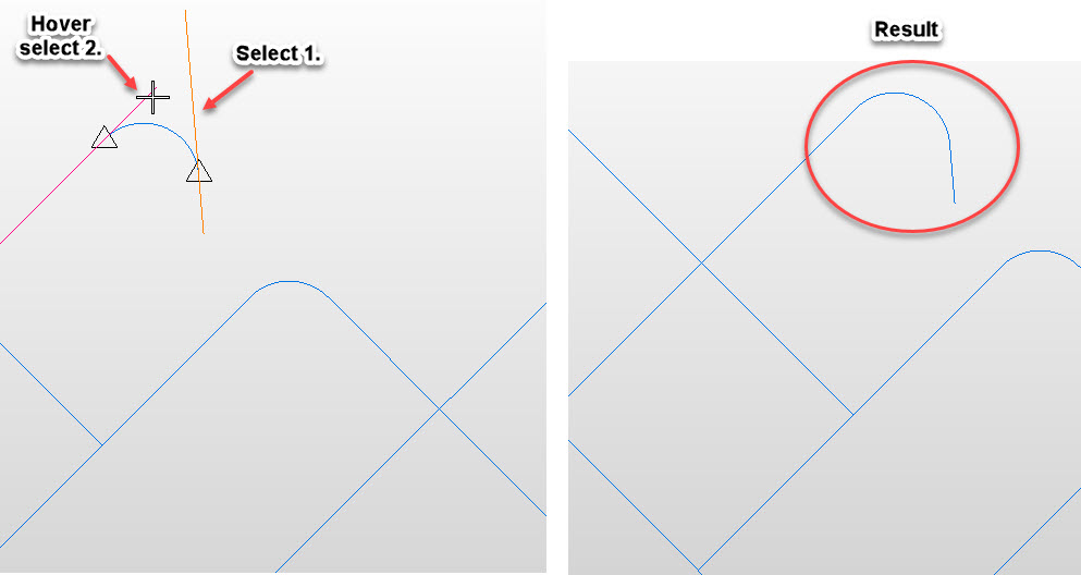 KeyCreator Modify Fillet Arc example 2