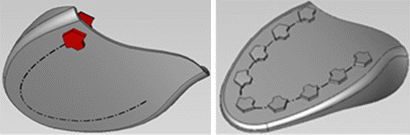 KeyCreator Solid Pattern Curve Edge example