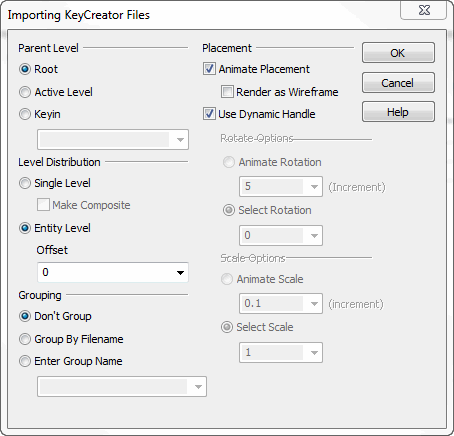 KeyCreator Import ckd Options