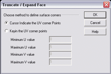 KeyCreator Modify Surface Truncate options