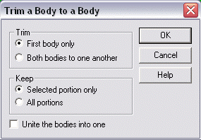 KeyCreator Prime Solid Split by Solid dialog