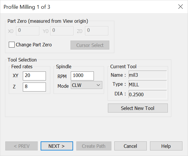 KeyCreator Tools Machinist 2D Profile Milling