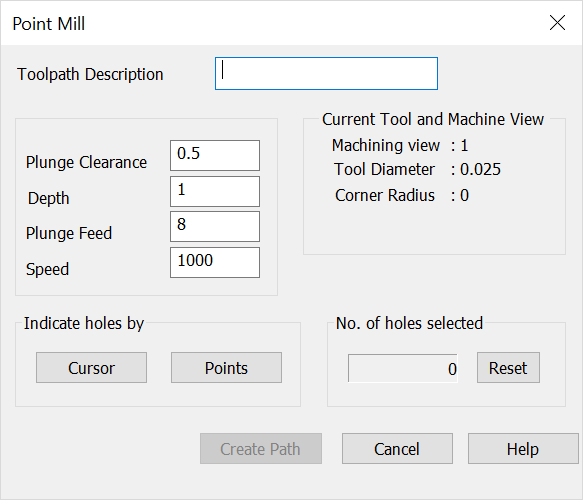 KeyCreator Tools Machinist Special Point Mill