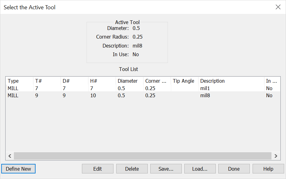 KeyCreator Tools Machinist Tool List