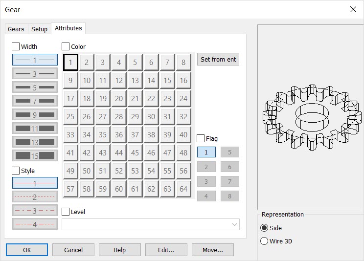 KeyCreator Drafting Element Attributes