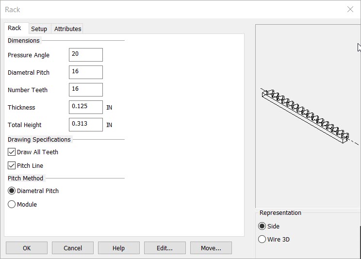 KeyCreator Drafting Mechanical Rack options