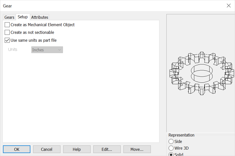 KeyCreator Drafting Mechanical Elements Setup