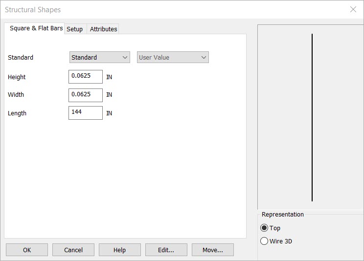 KeyCreator Drafting Mechanical rectangular Bar options