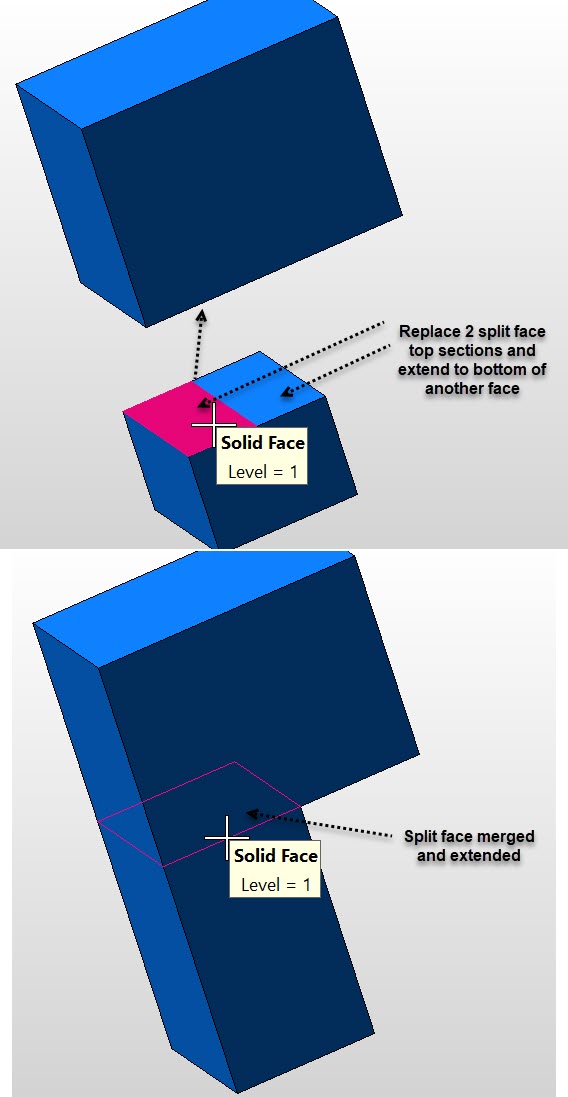 KeyCreator Pro Modify Solid Face Replace example