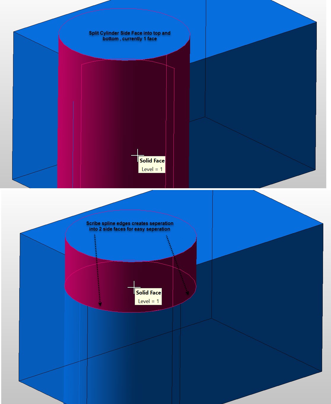 KeyCreator Pro Modify Topology Scribe example