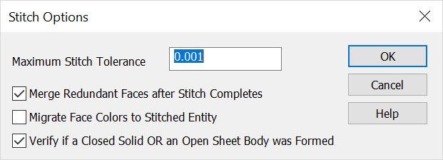 KeyCreator Modify Topology Stitch Dialog