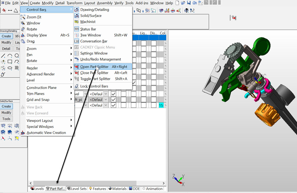 KeyCreator Assembly Change Properties example