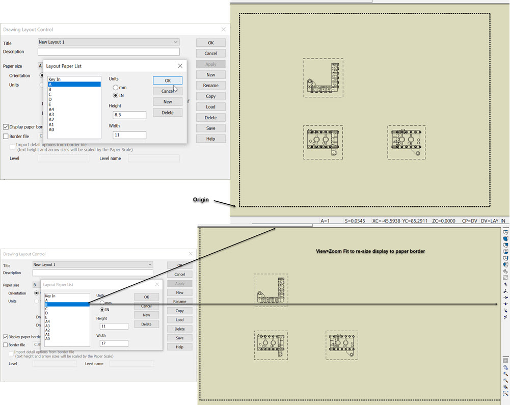 KeyCreator Layout Overview Change Paper size