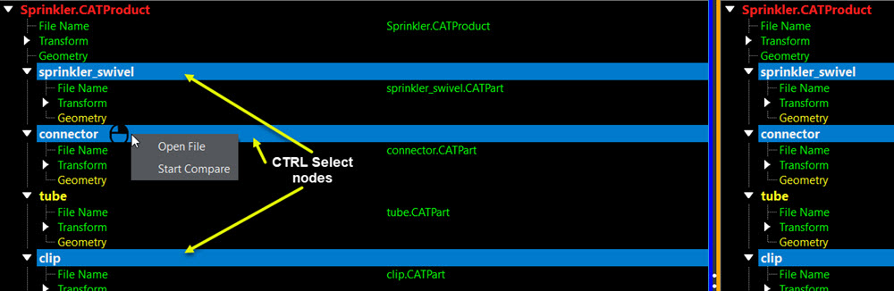 KCompare Revision Assembly Compare Node Open