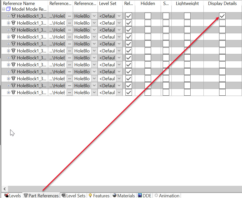 KeyCreator Assembly Include Detail example