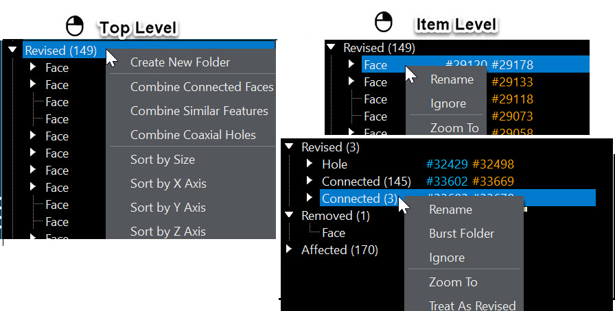 KCompare Revision Context Menus Result Tree