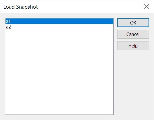 Kubotek KeyCreator Pro Snapshot Load Dialog