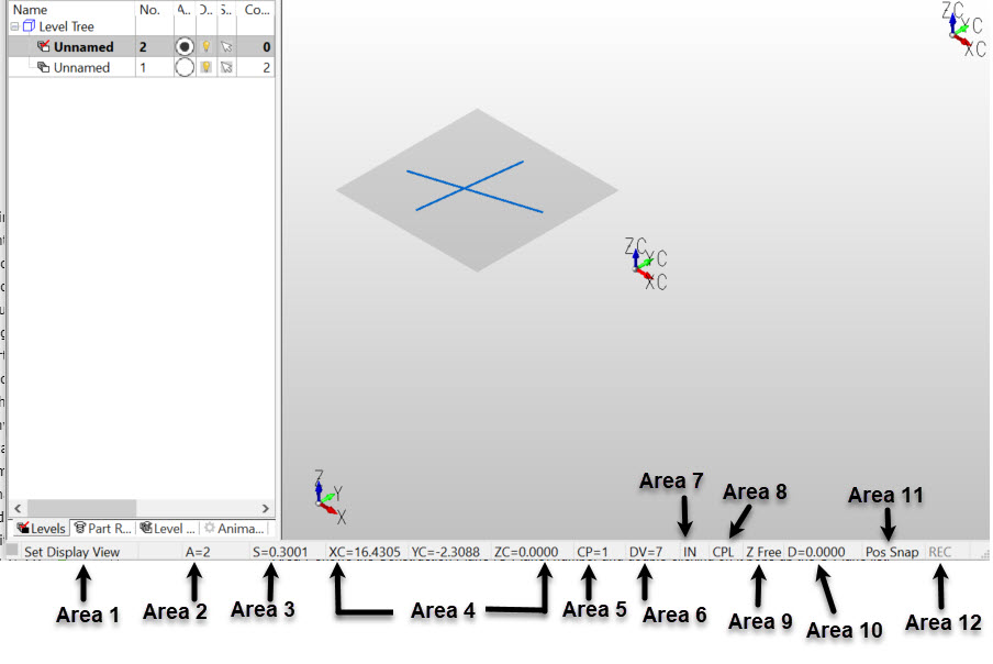 KeyCreator Drafting General Status Bar