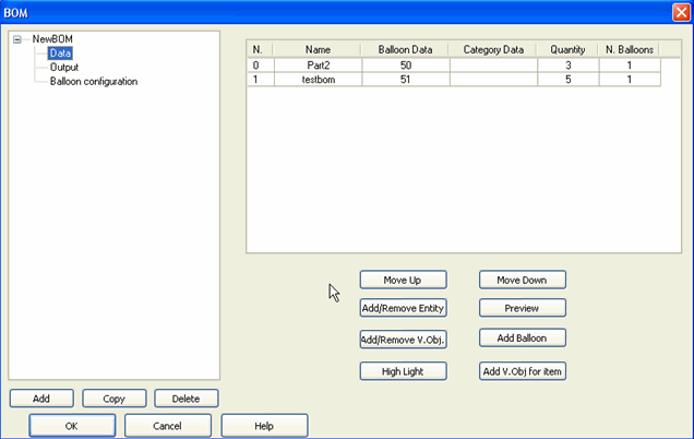 KeyCreator Tools BOM Data