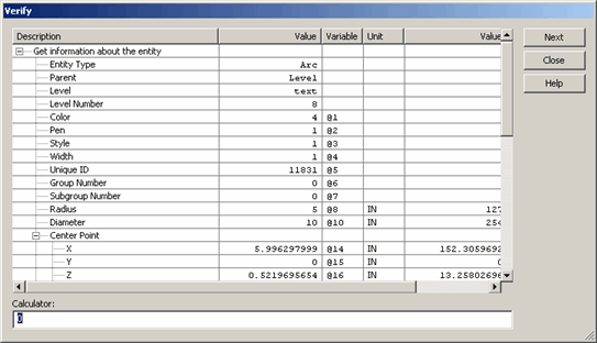 KeyCreator Verify Entity dialog