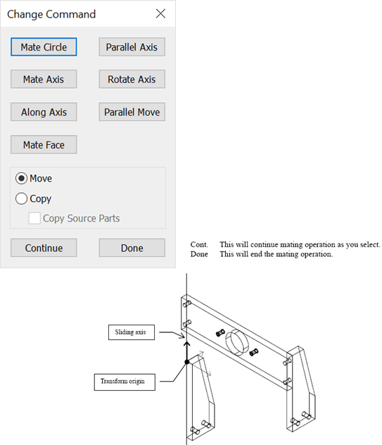 KeyCreator Transform Matting Axial Translation Command Change