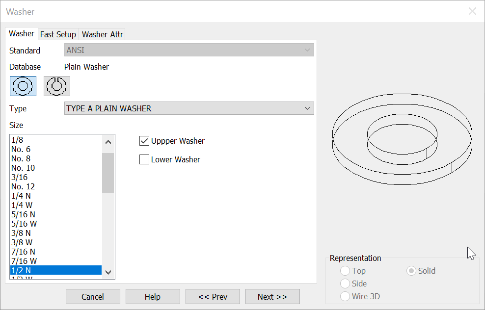 KeyCreator Pro Tools Fastener Set Dialog 2